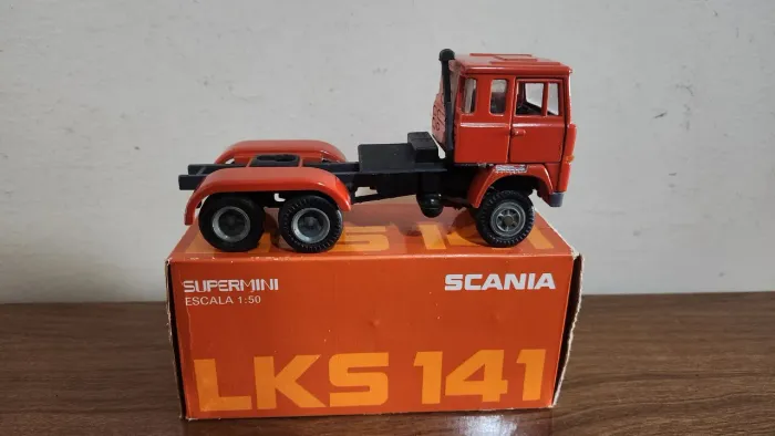 Miniatura Caminhão Carreta Scania 141 LKS Arpra Anos 80 Escala 1/50