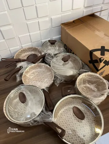 Panelas ante aderente kit novo completo a pronta entrega