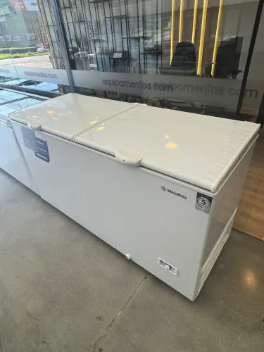 Freezer Congelador Horizontal 2 tampas 543L Inverter Bivolt Metalfrio