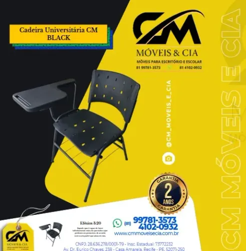 Carteira Universitária Cm Black