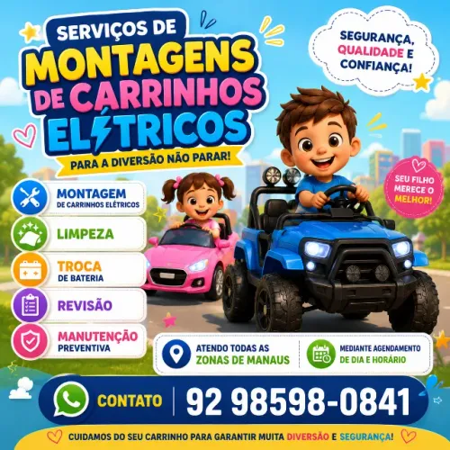 Manutenção de carrinhos elétricos infantil