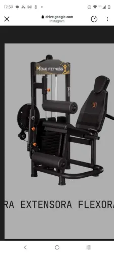 Máquina de academia extensora e flexora 