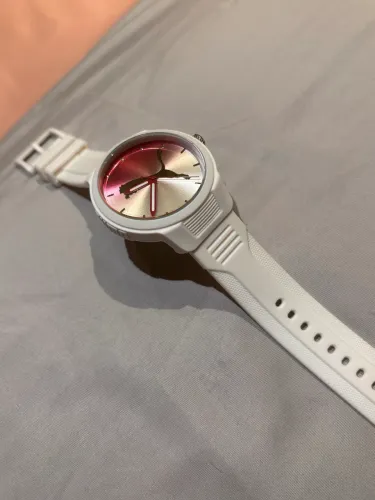 Relógio Puma Reset V2 P5023 Branco e rosa 
