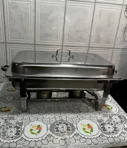Duas unidades de rechaud inox