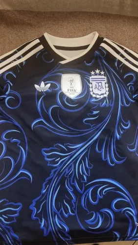 Camisa oficial Seleção Argentina II infantil 12 anos, personalizada Messi 10
