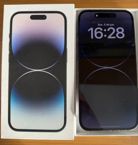 iPhone 14 Pro Preto 128G Ac. Cartão 