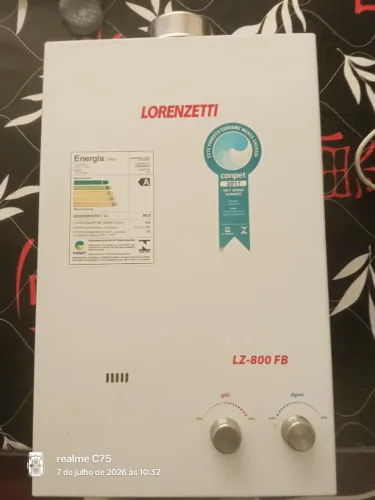 AQUECEDOR LORENZETTI LZ 800 FB- REAPROVEITAR PEÇAS(Troca por cama casal desmontavel)