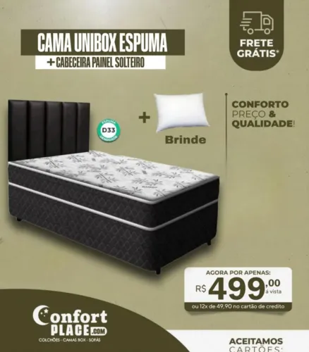 CAMA BOX SOLTEIRO CONJUGADA C CABECEIRA
