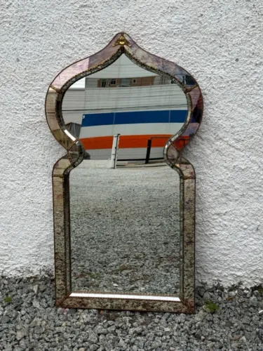 Espelho vintage veneziano com arco árabe feito a mão