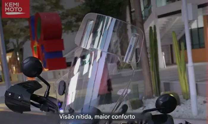 Defletor de Parabrisa Moto Universal Kemimoto Ajustável Bolha Extensor