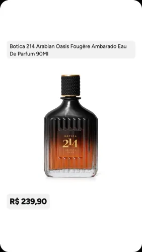 Botica 214 Arabian Oasis Fougere Ambarado Eau de Parfum