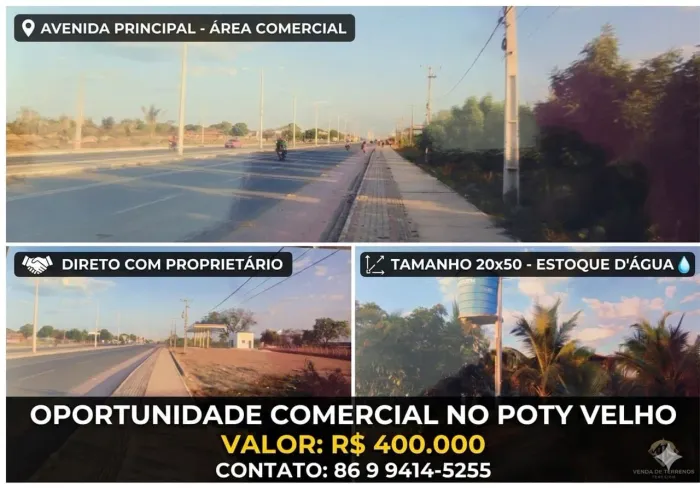 Vendo excelentes lotes comerciais na avenida poty Velho