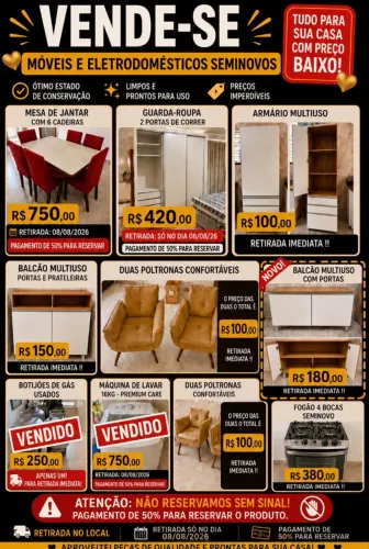 Móveis semi novos