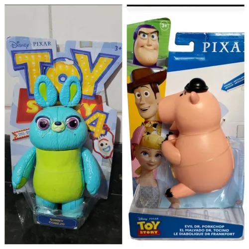 Kit Toy Story novos articulados Mattel c Coelho Bunny 24cm e Porco 15cm