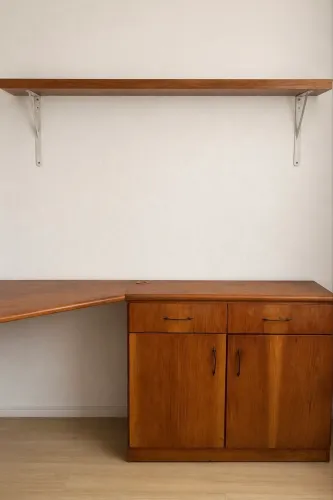 Conjunto para Escritório/Home Office em Madeira - R$ 700