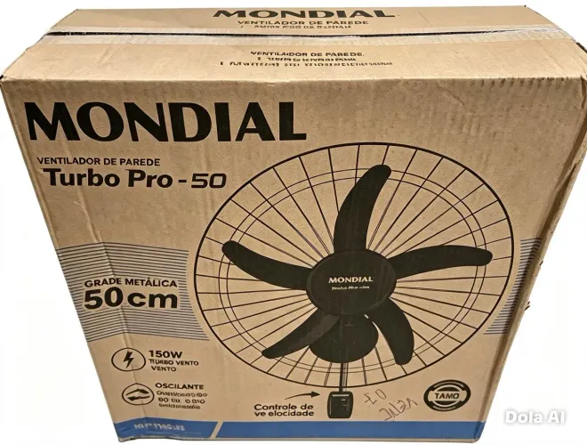 Ventilador de parede 50 cm grande. Novo lacrado de fábrica 