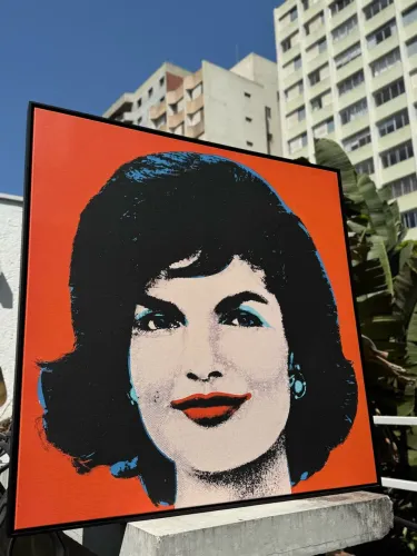 Quadro Pop Art Jackie Kennedy 1x1m - Casa Cor SP 2026 (Lounge do Artista)