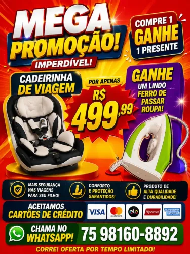 Cadeirinha infantil depois vira assento quando teve maior 