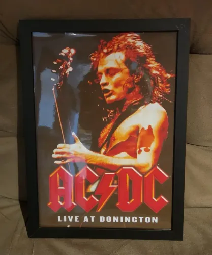 Quadro ACDC Live At Doning Foto Poster Moldurado