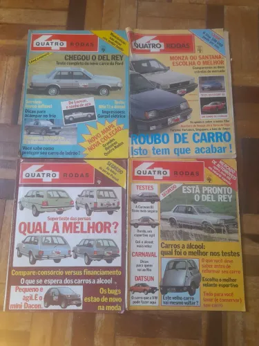 4 revistas quatro rodas antiga