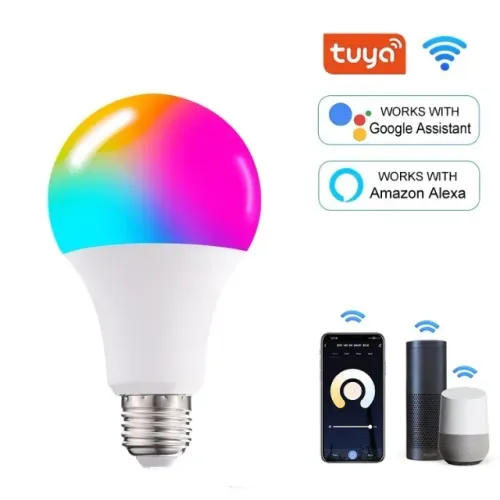 Lâmpada Wifi Alexa Google Assistant 15w