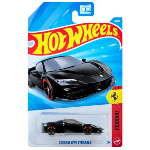 Hot Wheels Ferrari SF90 Straddle Cor Preta Mainline