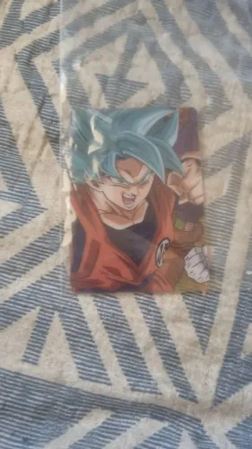 Figurinha rara do goku super blue importado da Espanha