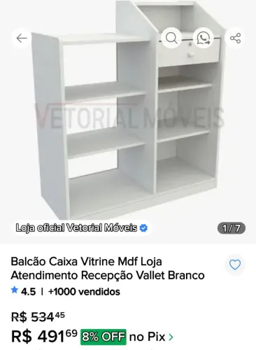 Vendo esse balcão para loja serve para qualquer ramo de loja vendo barato pela a metade