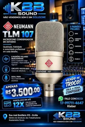 MICROFONE DE ESTÚDIO - NEUMANN TLM 107