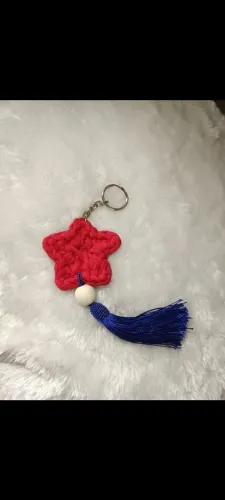 Chaveiro Estrela crochê 