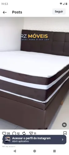 Cama baú + colchão casal Molas ensacadas