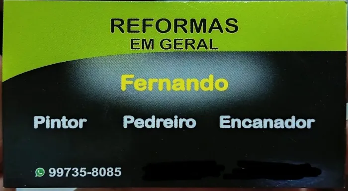 Pedreiro Encanador e Eletricista - Fernando