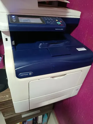 Impressora copiadora colorida xerox 6605 funcionando