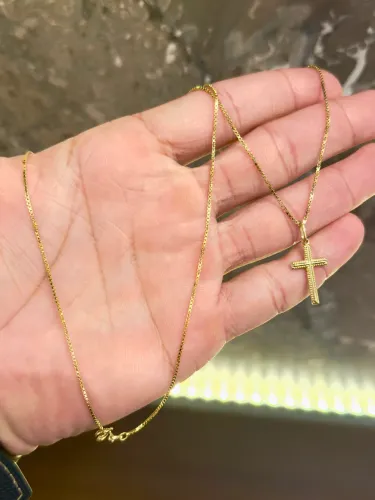 Cordão de ouro masculino + pingente 5.32g ( LOJA )
