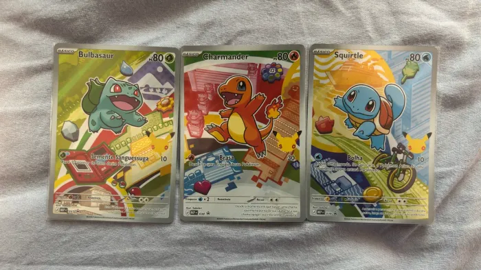 Trio de Kanto - Pokémon parceiros iniciais 