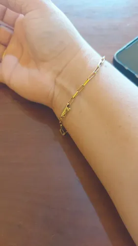 Pulseira de ouro 18k grossa feminina