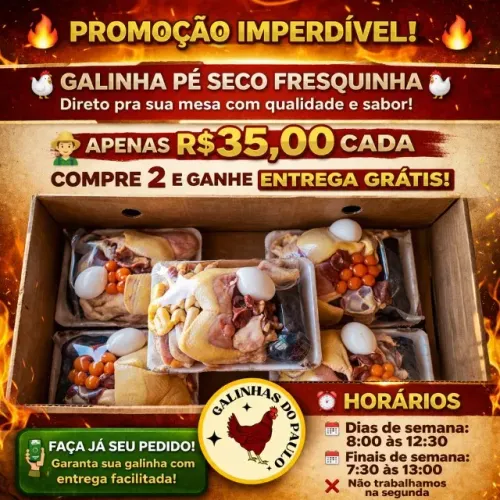 Galinhas pé seco