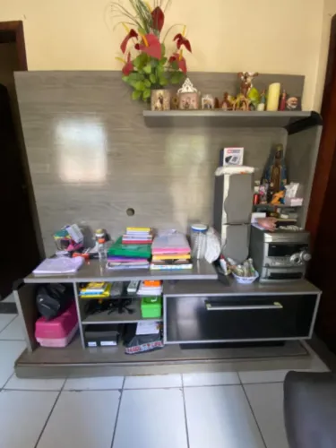 painel/rack para TV com nichos, gaveta e prateleira superior