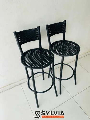 BANQUETAS EM FIBRA COM FERRO PROMOÇÃO