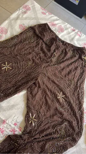 Calça Zara Strass marrom