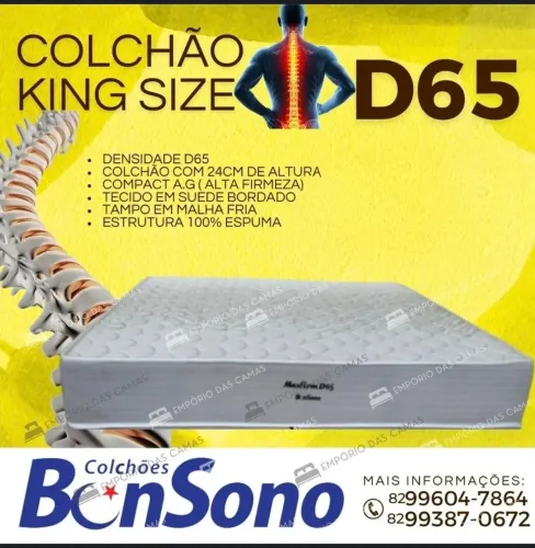 Colchão king Maxfirm Bonsono ortopédico D65 pronta entrega  100% espuma 