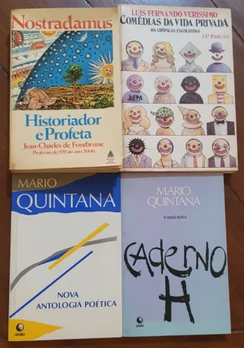 Livros  4 Comédia vida privada, Caderno H, Nostradamus 