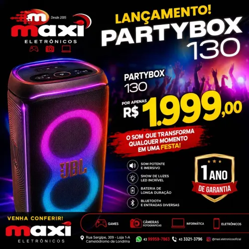 Vendo JBL party box 130 lançamento