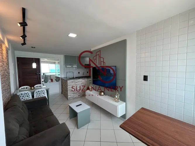 Apartamento a venda mobiliado, andar alto, vista mar em Ponta Negra - Natal