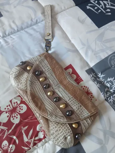 RARIDADE PARA COLECIONADORAS E APAIXONADAS POR MODA VINTAGE BOLSA DE MÃO DE COURO ANiMALE