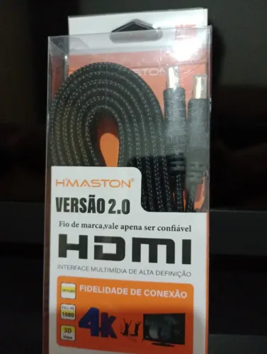 Cabo HDMI 2 Metros, Full HD, 4K, 3D, 1080i. Super Resistente Trançado Em Nylon, Anti Nó.