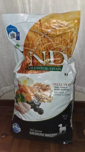 Ração N&D Ancestral Grain Selection Raças Médias 15 kg
