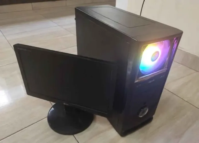 PC i5 + Monitor LG 19" + Gabinete RGB - Preço de Sucata p/ Técnico