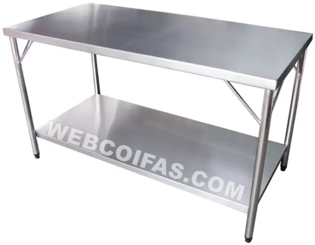 Mesa/bancada em aço inox, para cozinha industrial Sob-medida Direto da fabrica.