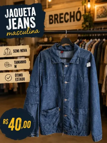 Jaqueta Jeans Masculina M
